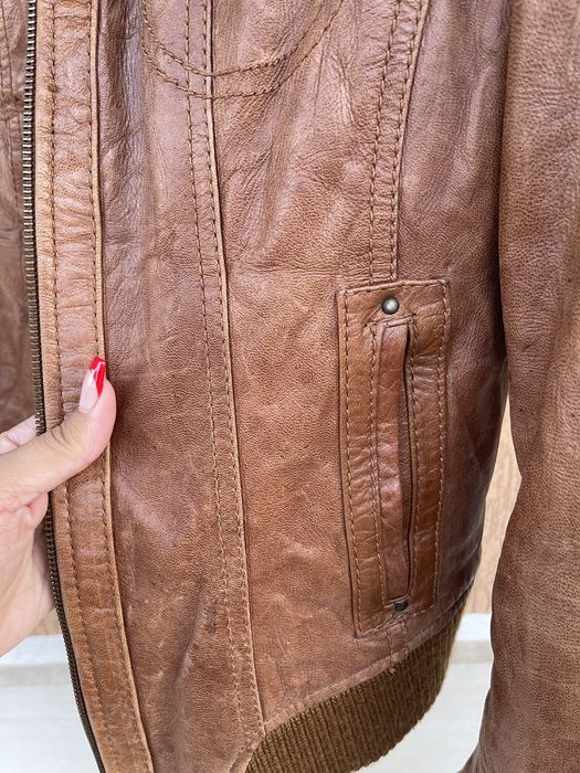 Естествена кожа яке Stradivarius