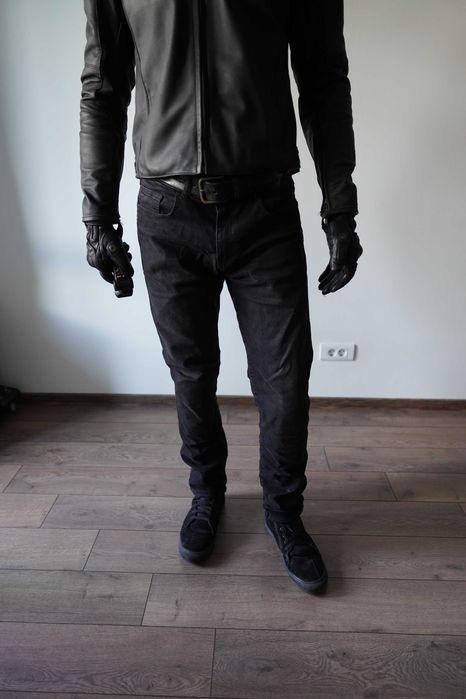 Blugi moto Broger California Washed Black, marimea 34, protecții SAS-TEC, Kevlar