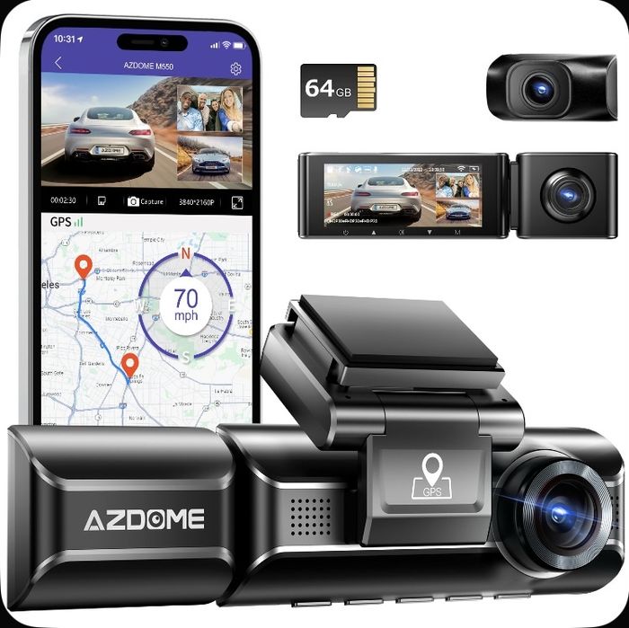 Видеорегистратор AZDOME M550 3-канальный. Оригинал.