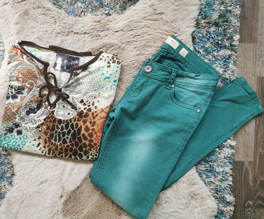 Пуловер Алеса, дънки и блузка, Alessa сет