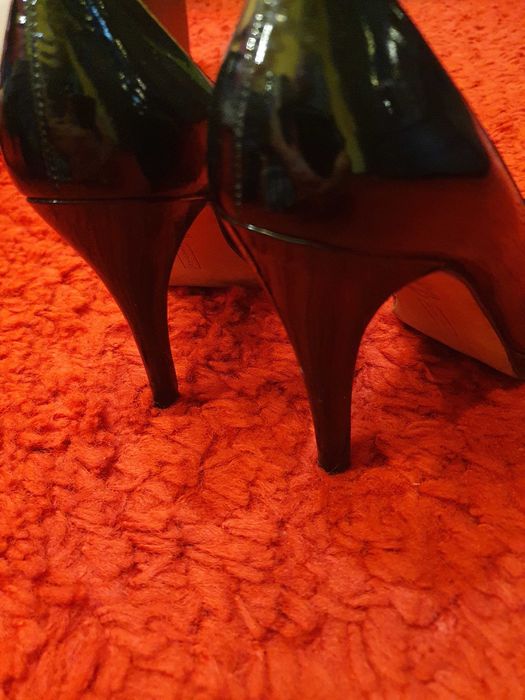 Papuci Steven dama toc 10 cm piele naturala