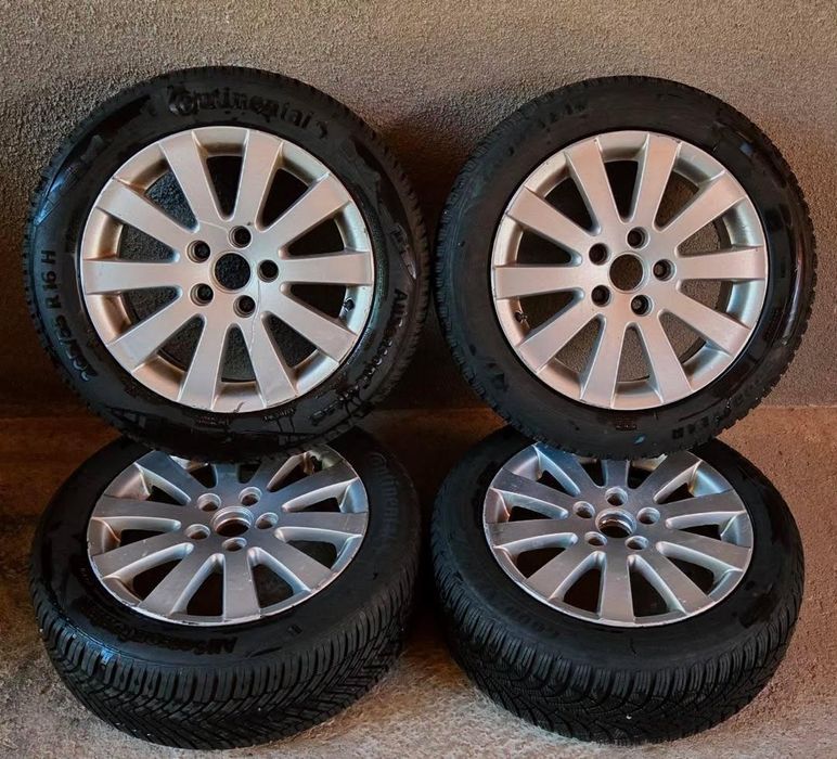 Jante Aliaj Originale VW  + Anvelope All-Season (Continental/Goodyear) - Set complet