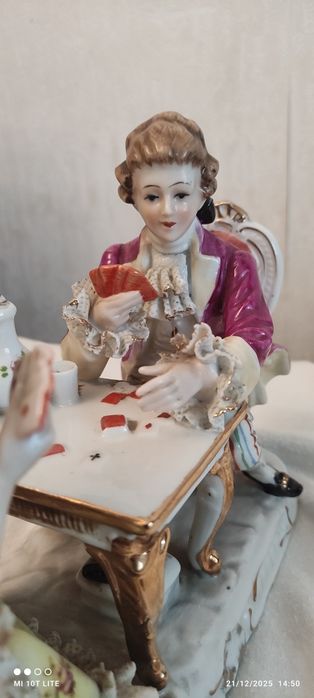 Порцеланова композиция с Dresden дантела - винтидж