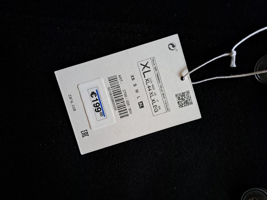 Palton Zara Premium,Lână si Casmir,Ediitie limitata,XL,,model Dsquared