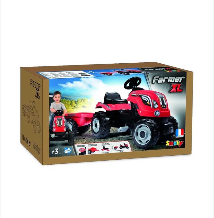 Tractor cu pedale și remorca Smoby Farmer XL