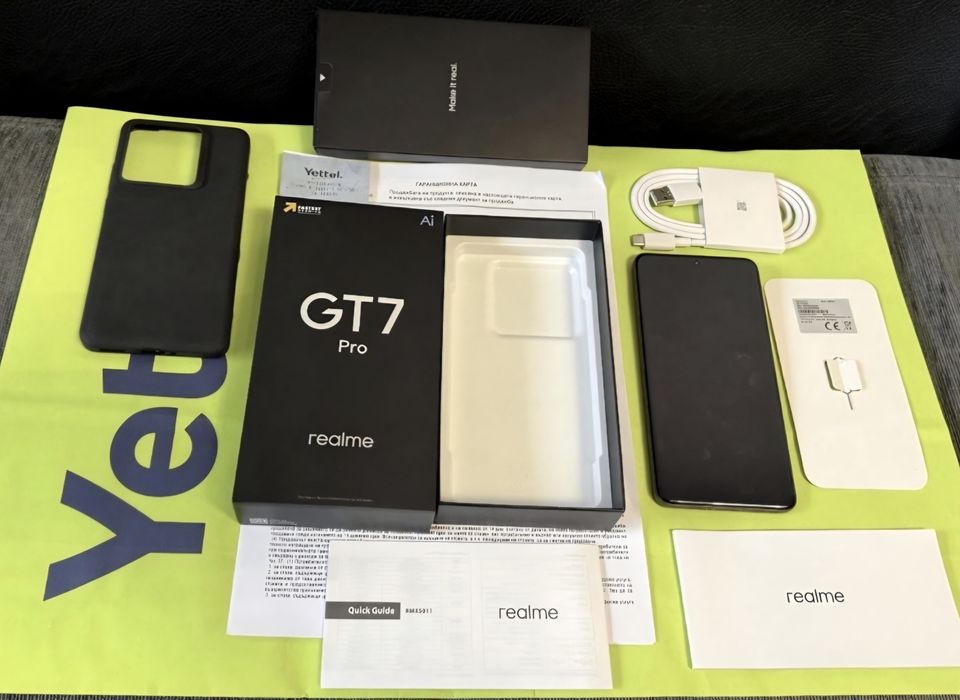 КАТО НОВ 512GB Realme GT7 Pro Гаранция Yettel 2027г. Orange GT 7