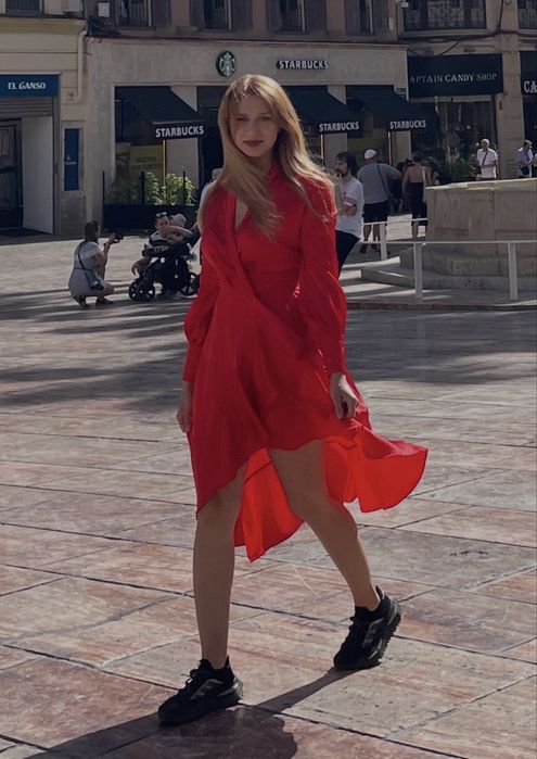 Rochie roșie Nympha
