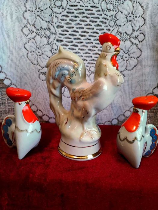 Штоф Петух и солонки Петушки