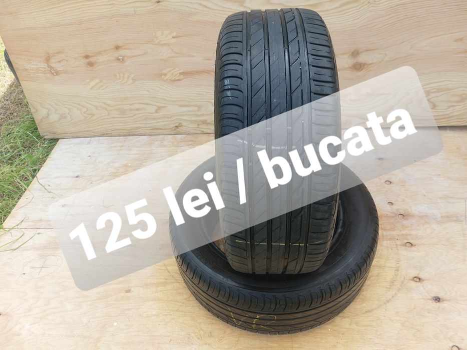 125 lei bucata! Doua anvelope de vara 225 55 r17 Bridgestone Turanza