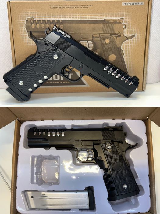 Метални Airsoft Пистолети + 1000 топчета подарък НОВИ МОДЕЛИ