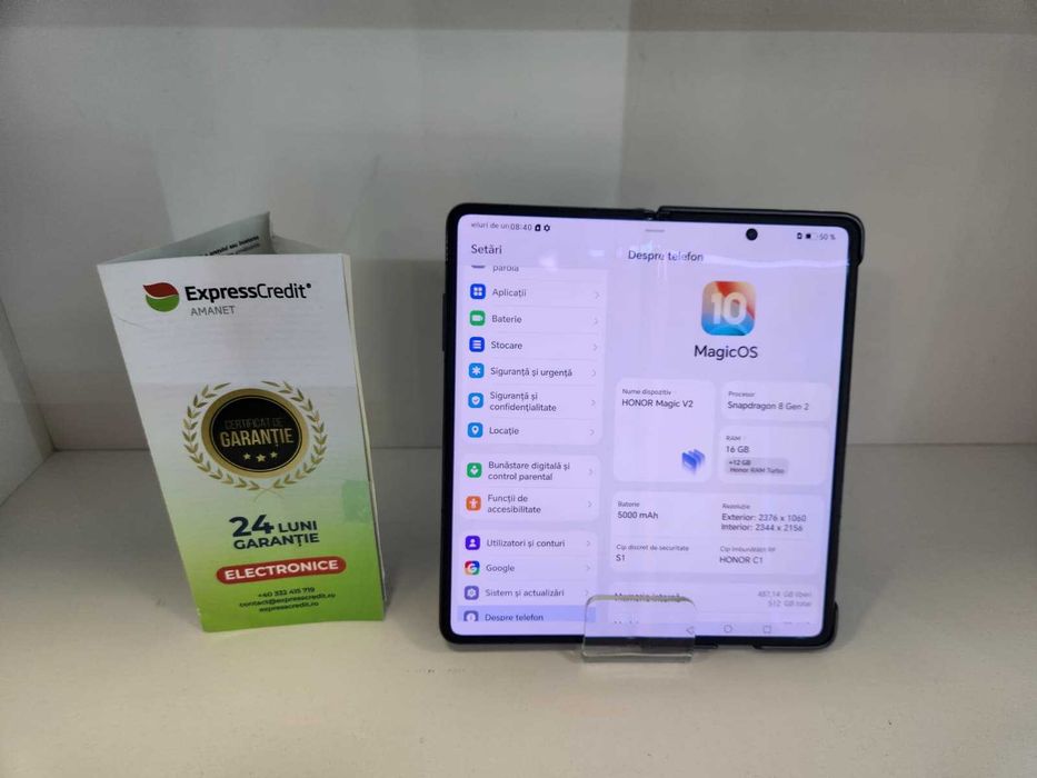 Telefon HONOR  Magic V2 16/512 gb (Ag8 Tudor/B75481) – Garantie 2 Ani!