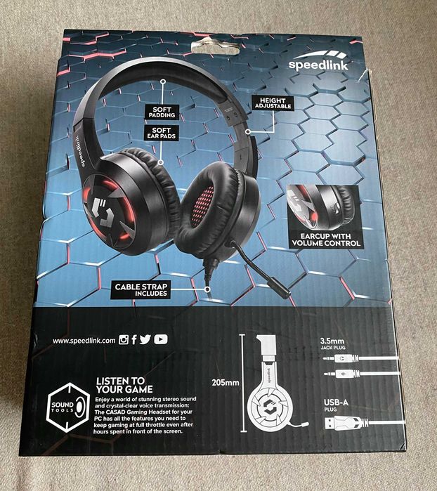 Casti Gaming SpeedLink, CASAD, PC Negru Playstation XboX PC sigilate