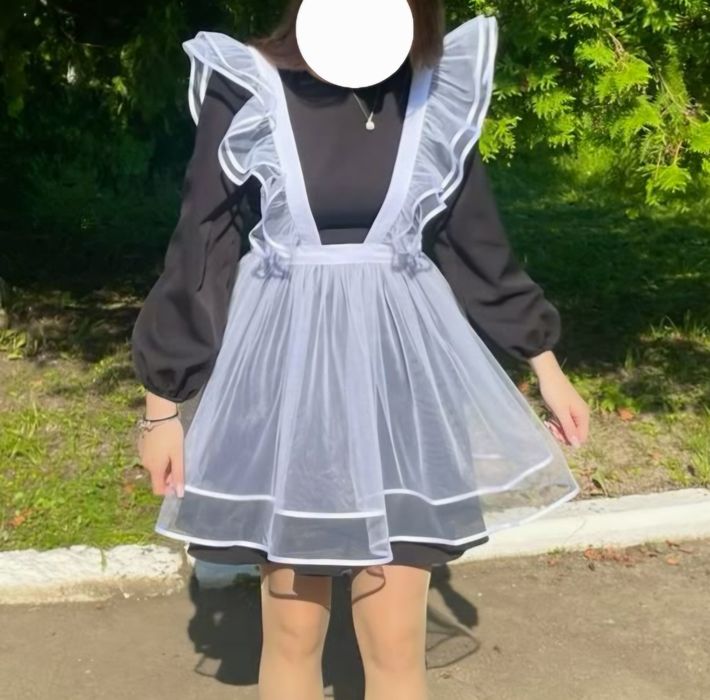 Платье черное под фартук