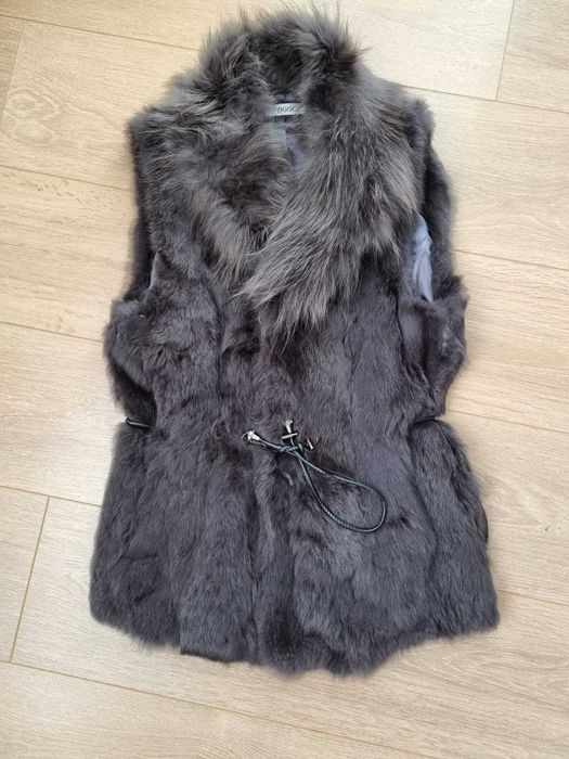 Vesta din blana de iepure naturala