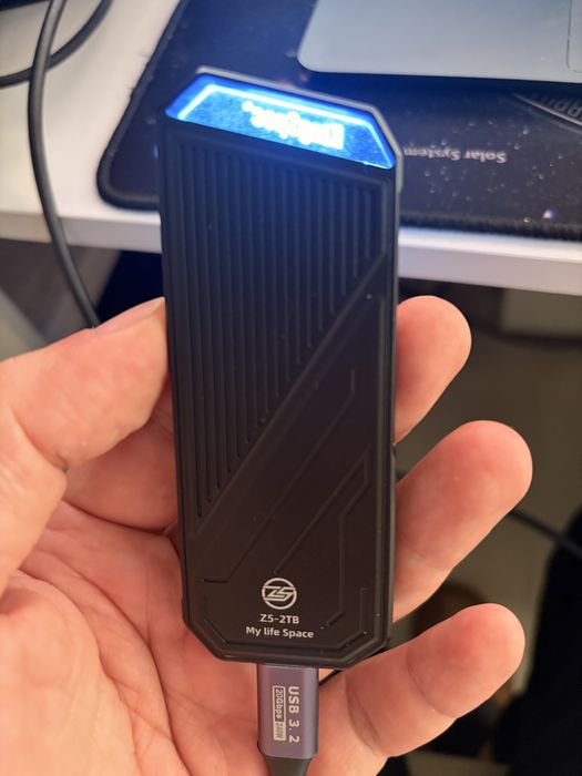 Геймърски външен SSD KingSpec Z5 2TB – 2070 MB/s Gaming Portable