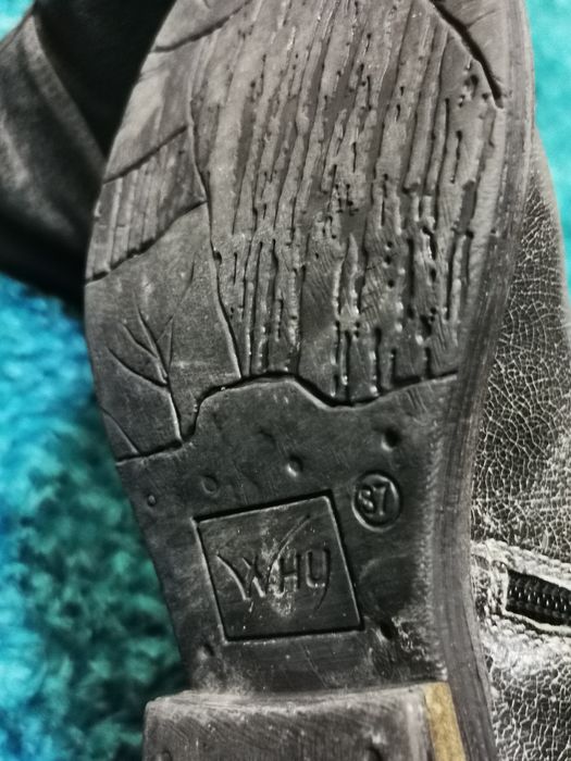 Bocanci/Ghete piele naturală interior/exterior, mărime 37, marca Why D