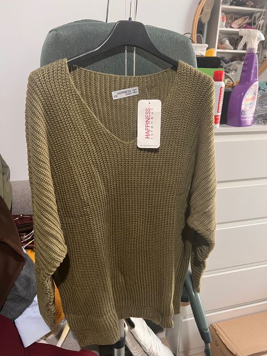 Pulover oversize kaki nou