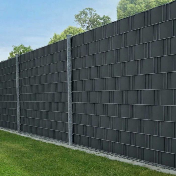 Антрацитна оградна лента 19 см x 35 м – UV устойчива и лесна за монтаж