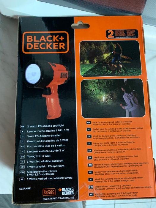 Lanterna BLACK&DECKER cu LED - 325 lumeni - noua, sigilata, cadou