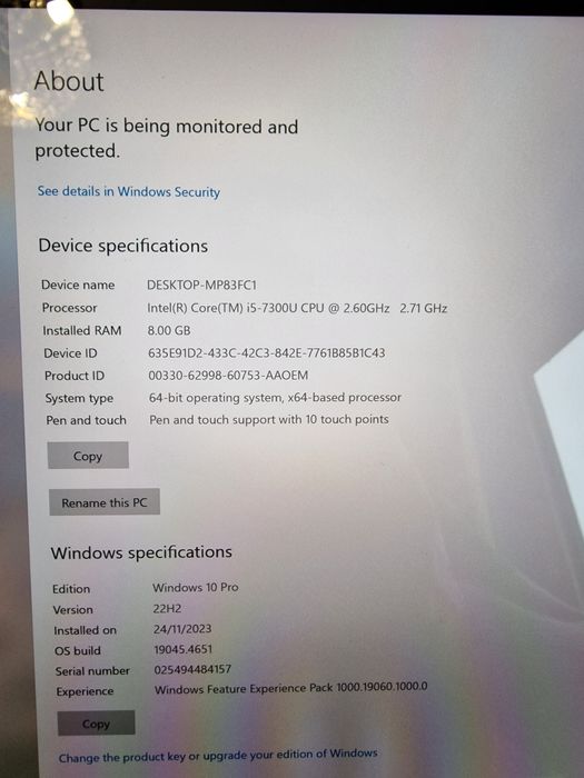 Vand Microsoft Surface Book 2