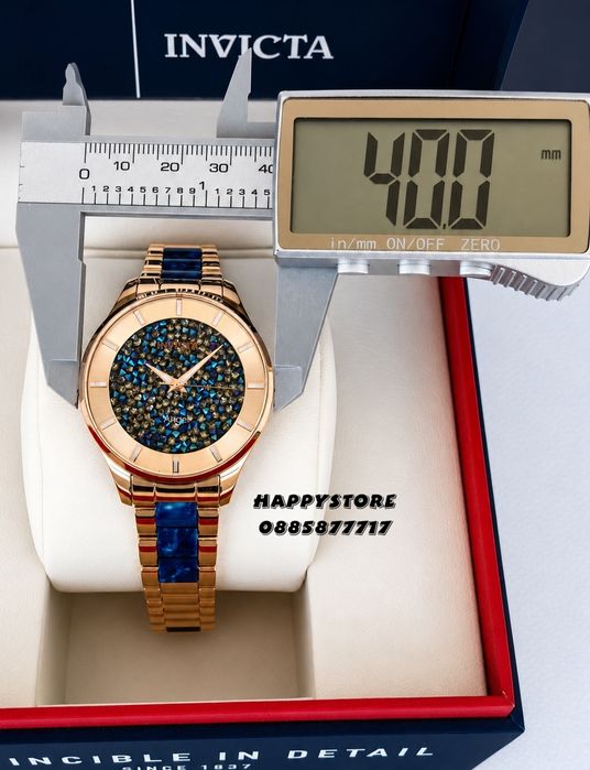 INVICTA Angel Blue Diamond Rose gold 40 mm, Инвикта нов дамски часовник