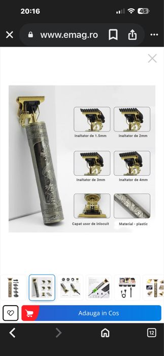 Masina de tuns cu capete de schimbat