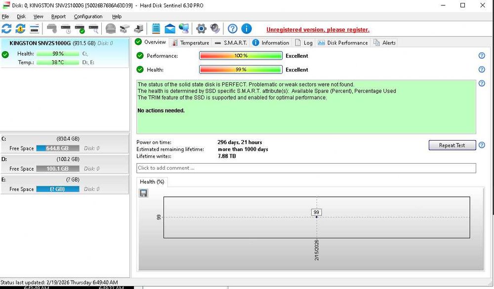 SSD Kingston NV2 1TB PCI Express 4.0 x4 NVMe M.2 2280 (SNV2S/1000G)