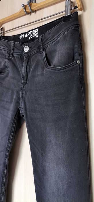 Blugi băieți Takko Chapter Young măr 164 13-14 ani slim fit negri