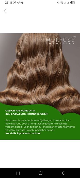 Soch uchun sprey va konditsaner