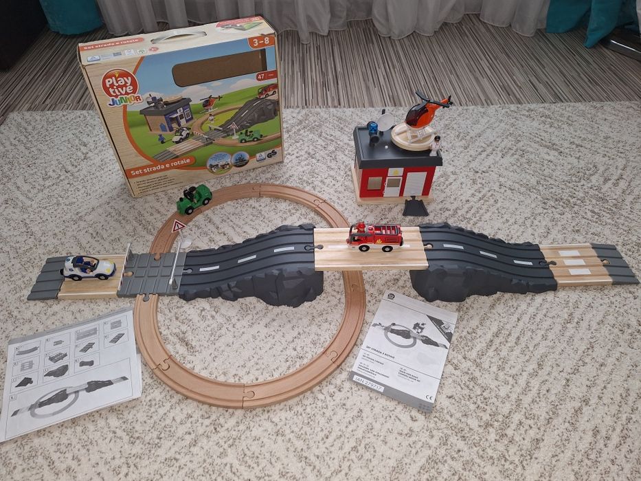 Set Playtive traseu lemn ca nou.