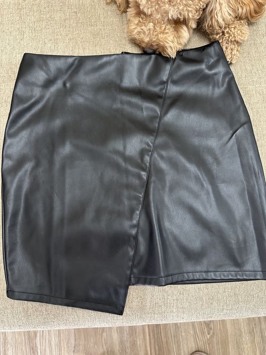 Черна кожена пола Noisy May