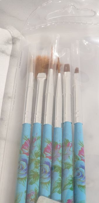 Set pensule nail art – 6 bucăți, noi sigilate