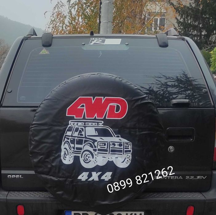 Калъф за резервна гума джип 4wd 15,16 и 17 цола