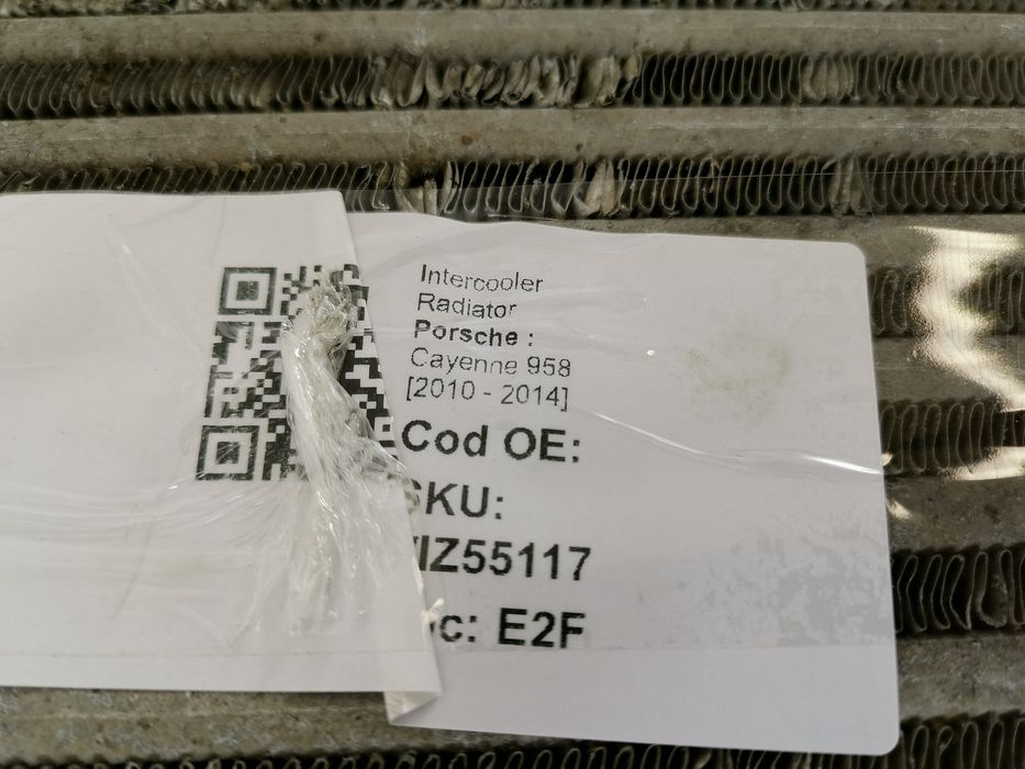 Intercooler Radiator Porsche  Cayenne 958 2010 2011 2012 2013 2014 Ori