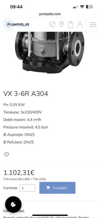 Pompa profesionala Hydroo HY5 VX3-6R