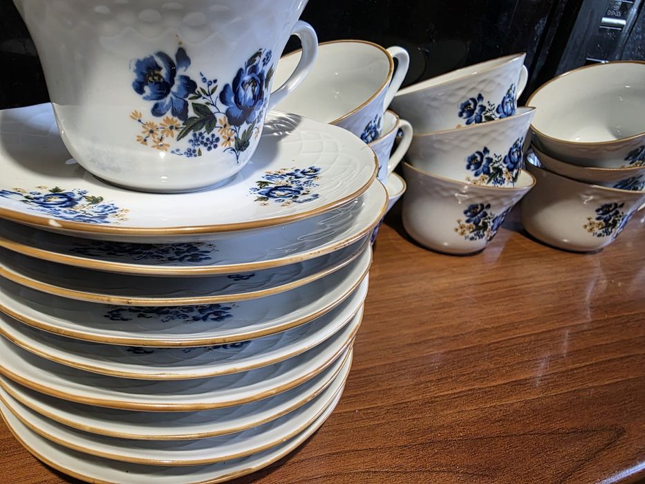 Cesti 12, farfurii 9 de portelan Alba Iulia