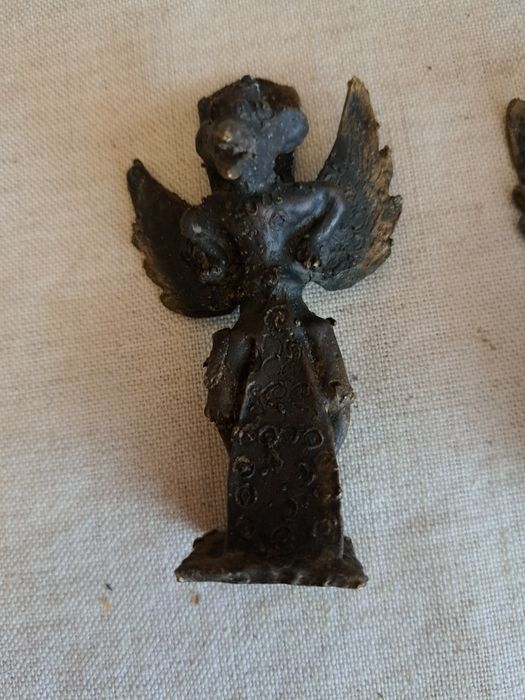 Комплект 2 бронзови  статуетки Гаруда