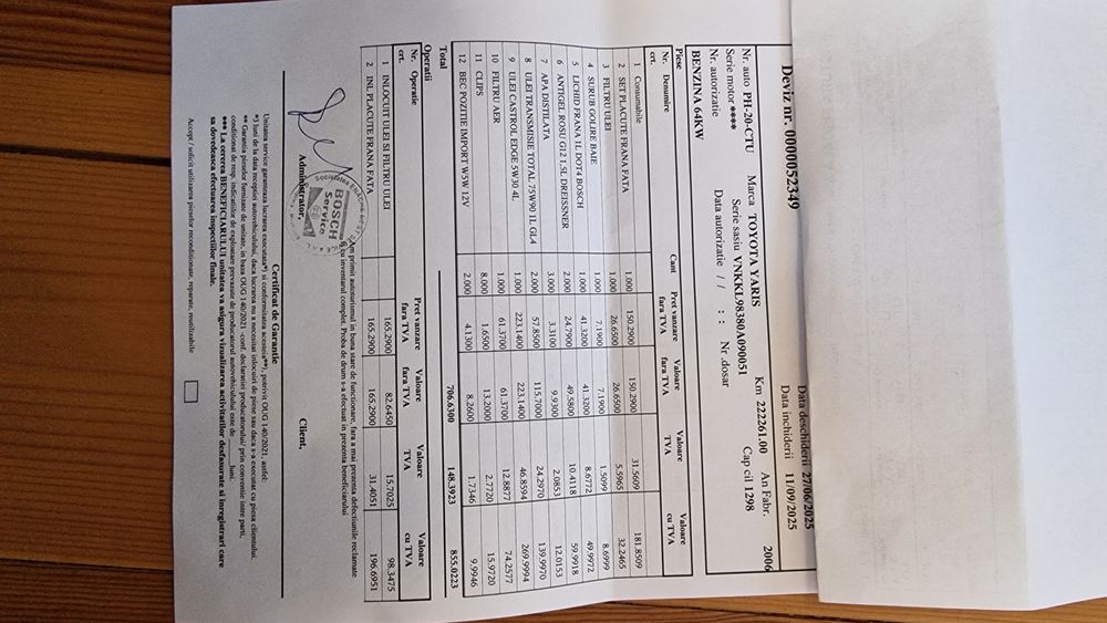 Toyota Yaris 2006 1.3 benzina 64kw/85 cai putere