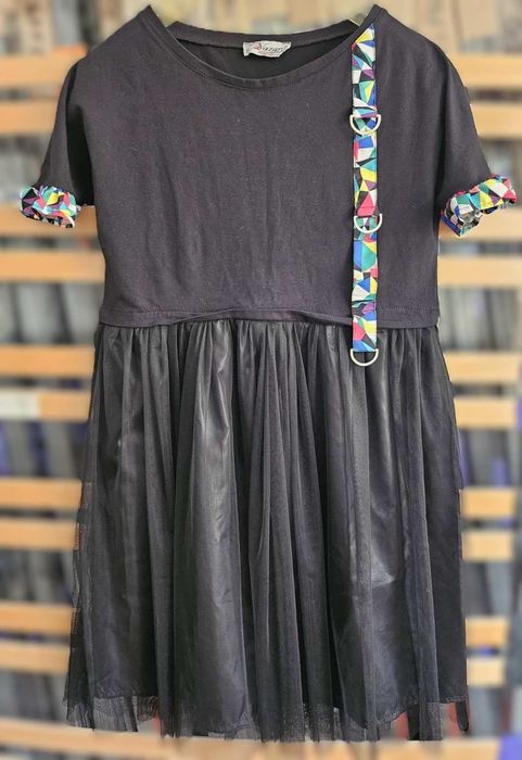 Черна РОКЛЯ  с тюл L/ XL