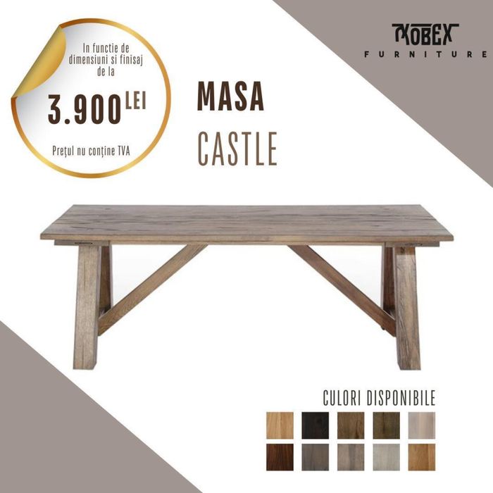 Masa din lemn de stejar-Fabrica-posibilitate personalizare