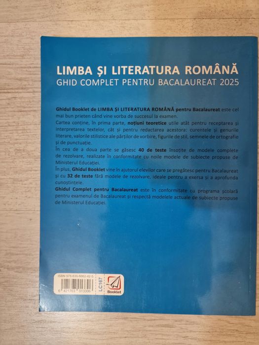 Ghid Complet Bacalaureat 2025 - Limba și Literatura Română (72 teste) - Booklet