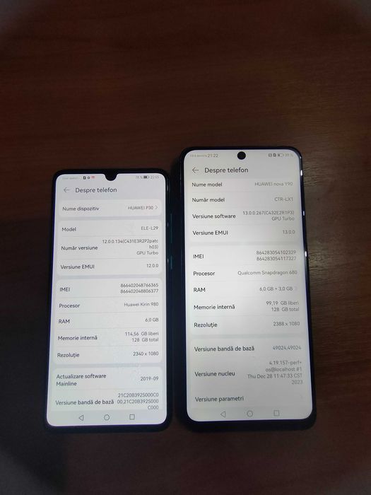 Huawei P30 ,Nova Y90