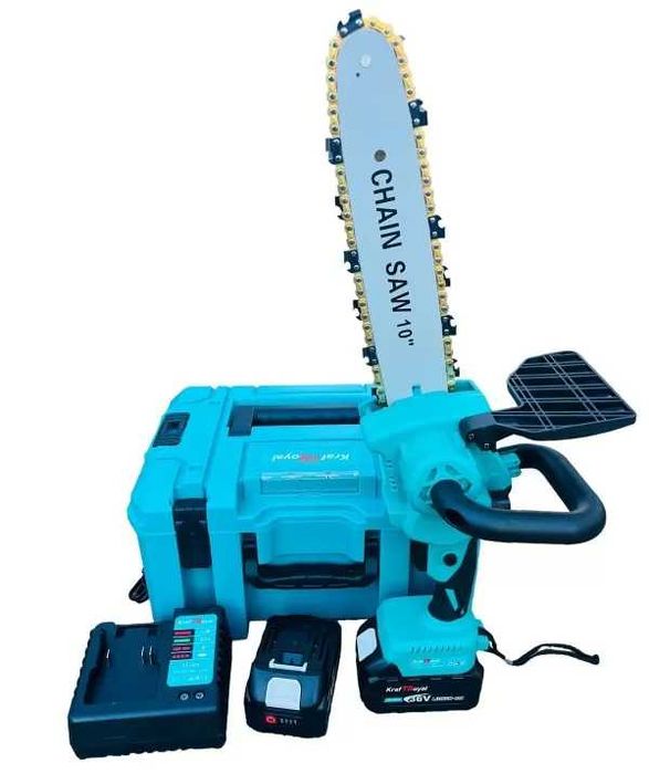 Акумулаторен трион KraftRoyal 36V/10Ah 25/30см шина+ смазване+2 вериги