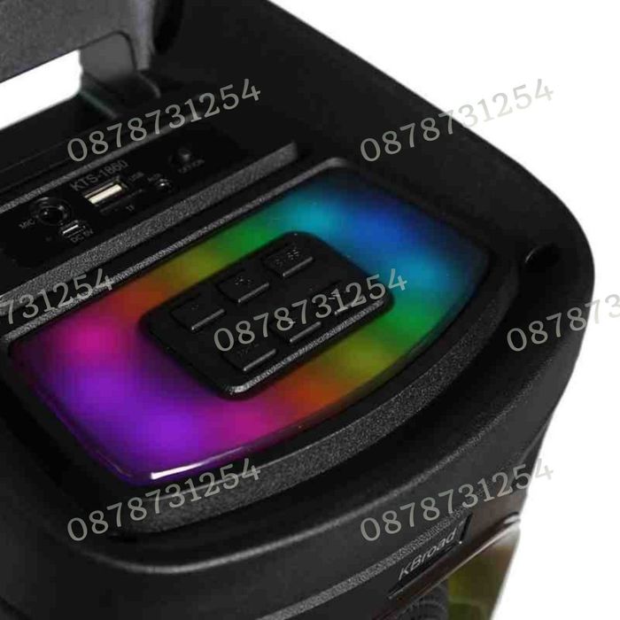 Преносима Караоке Тонколона 2х6.5 инча с Безжичен Микрофон и Блутуут