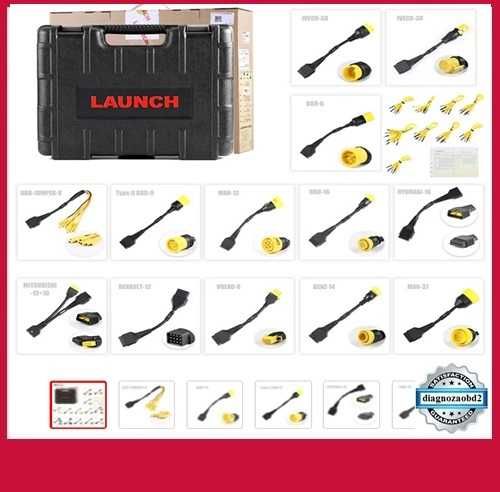 Set de adaptoare utilaje Launch X431 PAD V , PAD VII + licenta program