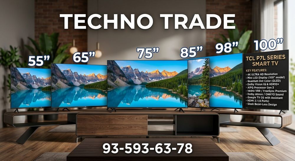 Телевизор TCL 55/65/75/85/98-/00 диагональ QLED-MINILED TV 4K 144HZ