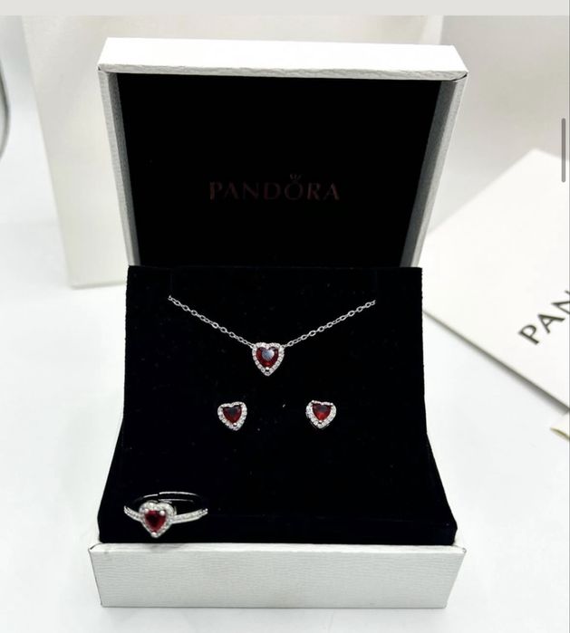 Пандора набор кулон, браслет, серьги