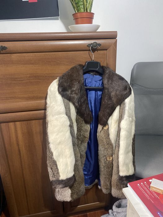 Haina din blana de iepure pt doamnă elegantă