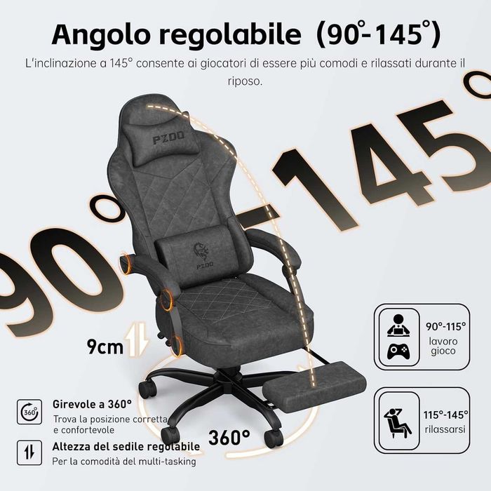 Scaun de birou ergonomic  cu material high-tech,suport pentru picioare
