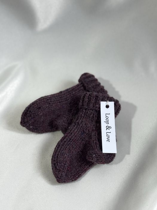 Детские вязаные пинетки